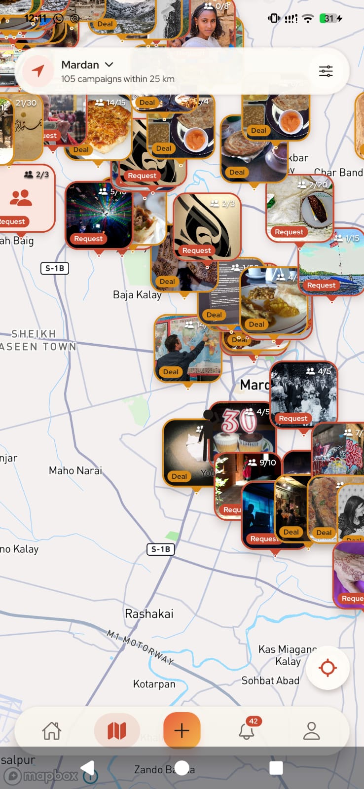 Joyn map-based campaign discovery